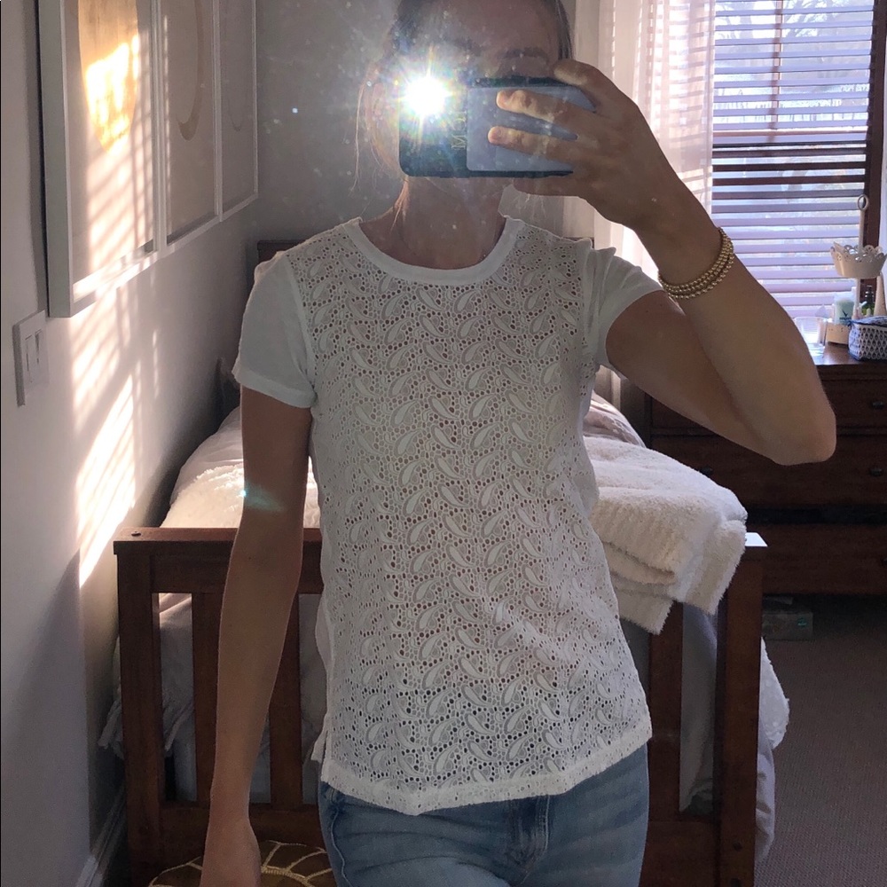 J. Crew Lace T-Shirt